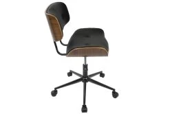 Linnea Walnut + Black Faux Leather Swivel Adjustable Office Chair -Living Spaces Store 323462 side 14