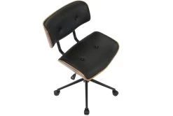 Linnea Walnut + Black Faux Leather Swivel Adjustable Office Chair -Living Spaces Store 323462 top 31