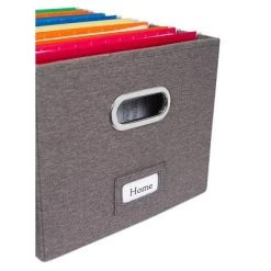 Internet's Best 4-Pack Collapsible File Storage Organizer With Lid - Grey -Living Spaces Store GUEST 02d5b279 479b 4d71 9f00 46328d666c25