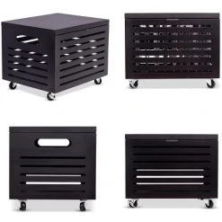 BirdRock Home Bamboo Rolling File Storage Organizer Box With Lid - Cafe Noir -Living Spaces Store GUEST 03cabb8d dc63 4dee b456 9b5cb2147990