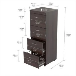 51.97" 4 Drawer Locking File Cabinet Espresso - Inval -Living Spaces Store GUEST 08477b06 cf38 46e3 ad50 84aec1b4da67