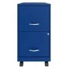 Space Solutions 18 Inch Wide Metal Mobile Organizer File Cabinet For Office Supplies And Hanging File Folders With 2 File Drawers, Blue -Living Spaces Store GUEST 1c86830e d1c8 4362 bd9d 983daa9bf2ee