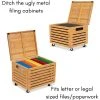 BirdRock Home Bamboo Rolling File Storage Organizer Box With Lid - Natural -Living Spaces Store GUEST 1d9e4dad ba5f 4249 ac3d 95ecb41a5d62