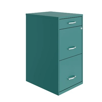 Space Solutions 18" Deep 3 Drawer Metal Organizer File Cabinet With Pencil Drawer 3 Space Solutions 18" Deep 3 Drawer Metal Organizer File Cabinet With Pencil Drawer