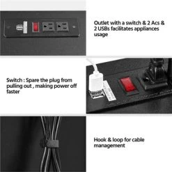 Yaheetech 3-Drawer Vintage File Cabinet With Socket And USB Charging Port Black/Rustic Brown -Living Spaces Store GUEST 1f1fadd8 a2a7 4bd4 974d 5d6cadfd9211