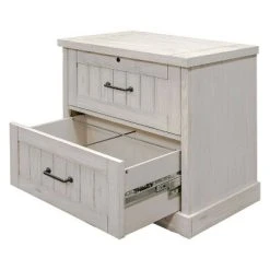 Avondale File With Locking Legal/Letter File Drawer Fully Assembled White - Martin Furniture