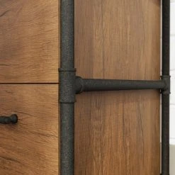 2 Drawer Iron City Lateral File Cabinet Checked Oak - Sauder -Living Spaces Store GUEST 243420cc b3ad 4e40 ab30 e2baa9497634