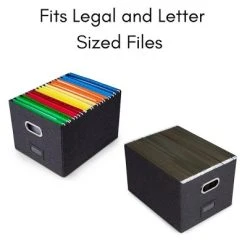 Internet's Best Collapsible File Box Storage Organizer With Lid - 1 Pack - Charcoal -Living Spaces Store GUEST 2d61ab26 b8e0 422c 8ba0 57946029dc89
