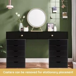 Costway 5 Drawer Chest Storage Dresser Floor Cabinet Organizer With Wheels Black 16 Costway 5 Drawer Chest Storage Dresser Floor Cabinet Organizer With Wheels Black -Living Spaces Store GUEST 2f680fc8 9d7e 4e58 bf57 61124ac92404