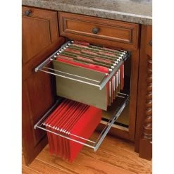 Rev-A-Shelf RAS-FD-KIT Series 2 Tier Standard Height Base Cabinet File Drawer Organizer System For Letter & Legal Size Files, Chrome (2 Pack) -Living Spaces Store GUEST 32bf5259 5351 4e0d ada3 d4044ab5d5db