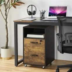Yaheetech 2-Drawer And 1-Open Shelf Mobile Letter Size Rolling File Cabinet For Home And Office -Living Spaces Store GUEST 35dbad5e b147 47fb 8d85 08501efa819b