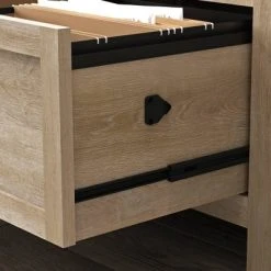 2 Drawer Bridge Acre Rustic Farmhouse Lateral File Cabinet Orchard Oak - Sauder -Living Spaces Store GUEST 36337ec9 7b61 4603 ab67 4944a2b139df