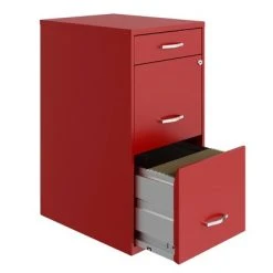 Space Solutions 18 Inch Wide Metal Organizer File Cabinet For Office Supplies And Hanging File Folders W/ Pencil Drawer & 3 File Drawers, Red 8 Space Solutions 18 Inch Wide Metal Organizer File Cabinet For Office Supplies And Hanging File Folders W/ Pencil Drawer & 3 File Drawers, Red -Living Spaces Store GUEST 388f190b 8227 44a8 b0e6 2e31bbdbb829