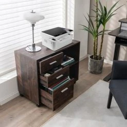 Costway 3-Drawer Wood File Cabinet Mobile Lateral Printer Stand With Open Storage Shelves 12 Costway 3-Drawer Wood File Cabinet Mobile Lateral Printer Stand With Open Storage Shelves -Living Spaces Store GUEST 4131d373 5a73 44da 80e1 9bd494f251f4