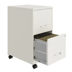 Space Solutions 18 Inch Wide Metal Mobile Organizer File Cabinet For Office Supplies And Hanging File Folders With 2 File Drawers, Pearl White 8 Space Solutions 18 Inch Wide Metal Mobile Organizer File Cabinet For Office Supplies And Hanging File Folders With 2 File Drawers, Pearl White -Living Spaces Store GUEST 42951a0d d960 4ba8 b526 deca001c881f