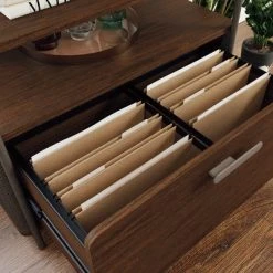 Radial Lateral File Cabinet With Drawer And Open Shelves Umber Wood - Sauder -Living Spaces Store GUEST 43a7d858 7478 4e0d b7be 378a17980846