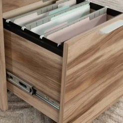 Bergen Circle Mobile Pedestal File Cabinet Kiln Acacia - Sauder -Living Spaces Store GUEST 44cd86d6 6264 4bdb aa92 3ed2e8b7e45f