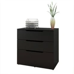 Next 3 Drawer Filing Cabinet Black - Nexera