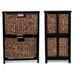 BirdRock Home 2 Tiered Hanging File Cubby With Wood Top - Brown Wash -Living Spaces Store GUEST 46454c2b b427 40bb 9d5e 17be88930592