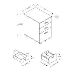 24" Reclaimed Wood Look 3 Drawer Filing Cabinet With 2 Locking Casters Brown - EveryRoom -Living Spaces Store GUEST 4c455842 8b9e 456a ae0b 3718338cd180