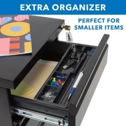 Mount-It! Mobile File Cabinet With 3 Drawers, Under Desk Rolling Storage , Black -Living Spaces Store GUEST 549f6171 871d 48c5 a9f4 a0e4d6c41b4e