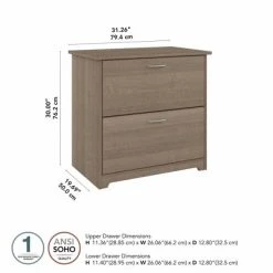 Cabot 2 Drawer File Cabinet Ash Gray - Bush Furniture -Living Spaces Store GUEST 58812dba 267e 4901 b137 d492cb979392