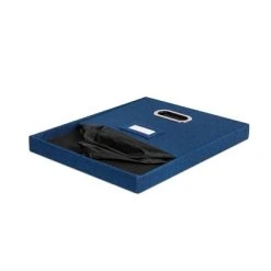 BirdRock Home 1-Pack Collapsible File Storage Organizer With Lid - Navy