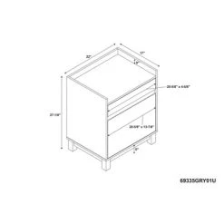 2 Drawers Filing Cabinet Wood/Gray - Linon -Living Spaces Store GUEST 608ebfb5 0bf4 4e1d a4ef 773ca593285c