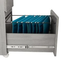 Rolling 2 Drawer Vertical File Cabinet With Lock And Storage Gray - Techni Mobili -Living Spaces Store GUEST 613d2e0c 1f80 46a2 b86a 817f50dd11d1