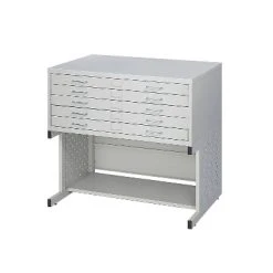 Safco Facil Steel Flat File High Base Small Light Gray 4971LG