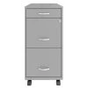 Space Solutions 18 Inch Wide Metal Mobile Organizer File Cabinet For Office Supplies & Hanging File Folders W/ Pencil Drawer & 3 File Drawers, Silver -Living Spaces Store GUEST 71174543 31a6 4c86 a12e f89ff218e54b