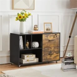 Yaheetech Mobile Letter Size Rolling File Cabinet With Drawers And Storage Shelves For Home Office -Living Spaces Store GUEST 760d64aa 52b4 40d9 90bb f969522cd924