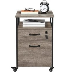 Yaheetech Mobile Office File Cabinet Industrial Vintage Rolling File Cabinet -Living Spaces Store GUEST 76485e6f d96d 4783 88d5 82654795744a