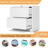 Aobabo 28.25 Inch Long Locking 2 Drawer Anti-Tilt Metal Office Storage Filing Cabinet With File Hanging Bar And 2 Keys, White -Living Spaces Store GUEST 7b407d9d 0313 4312 bf35 c995f3342e9c