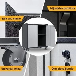 AOBABO Steel Wheeled Lockable Tool Box Supply Cabinet Organizer With Adjustable Storage Shelves For Homes, Offices, And Garages -Living Spaces Store GUEST 7fdab844 4546 4239 b981 c1dd6a3c2a07