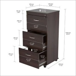 40.16" 3 Drawer Locking File Cabinet Espresso - Inval -Living Spaces Store GUEST 9c6e39bd 399a 4dc8 bd66 2671b163dc86