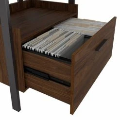 Architect 1 Drawer File Cabinet Modern Walnut - Bush Furniture -Living Spaces Store GUEST a246e768 f099 4c97 a95e b58c29ccb952