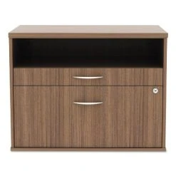 Alera Open Office Series Low File Cabinet Credenza 29 1/2x19 1/8x22 7/8Walnut LS583020WA