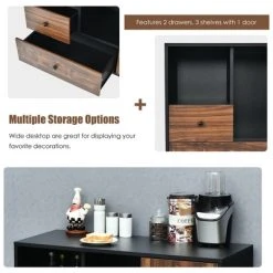 Costway Lateral Mobile Filing Cabinet Large Printer Stand W/2 Drawers Open Shelves Black -Living Spaces Store GUEST a7c5c96e a250 40b8 8f56 ae95de39ed31