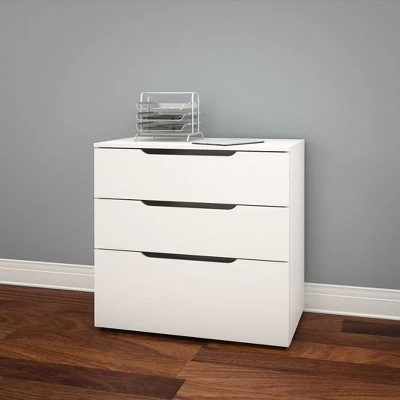 Arobas 3 Drawer Filing Cabinet White - Nexera 3 Arobas 3 Drawer Filing Cabinet White - Nexera
