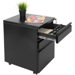 Mount-It! Mobile File Cabinet With 3 Drawers, Under Desk Rolling Storage , Black -Living Spaces Store GUEST ac08542f 1ddb 4965 9249 237d4b03510b