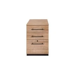Abbott Contemporary 3 Drawer Wood Laminate File Cabinet Light Brown - Martin Furniture