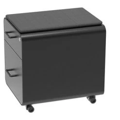 Monoprice Round Corner 2-Drawer File Cabinet - Black, Lockable With Seat Cushion - Workstream Collection -Living Spaces Store GUEST b14f71e7 a7bf 45fc 9b4f 710775dbce6d