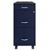 Space Solutions 18 Inch Wide Metal Mobile Organizer File Cabinet For Office Supplies & Hanging File Folders With Pencil Drawer & 3 File Drawers, Navy -Living Spaces Store GUEST b1c67af9 43e0 40bd 987d ec98ed4922ef