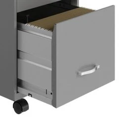 Space Solutions 18 Inch Wide Metal Mobile Organizer File Cabinet For Office Supplies & Hanging File Folders W/ Pencil Drawer & 3 File Drawers, Silver 9 Space Solutions 18 Inch Wide Metal Mobile Organizer File Cabinet For Office Supplies & Hanging File Folders W/ Pencil Drawer & 3 File Drawers, Silver -Living Spaces Store GUEST b22876e3 4b4f 43f3 9bb0 94e1740c2fb7