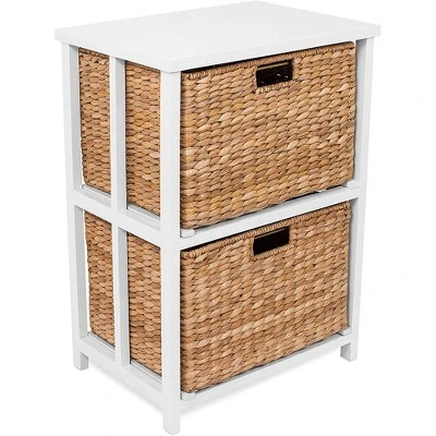 BirdRock Home Seagrass 2-Tier File Cubby Cabinet - Natural 5 BirdRock Home Seagrass 2-Tier File Cubby Cabinet - Natural - Image 3