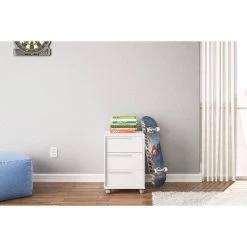 Maia 3 Drawer File Cabinet White - Polifurniture -Living Spaces Store GUEST c0f02253 ceeb 4199 b3ad ebcc5b5908e7
