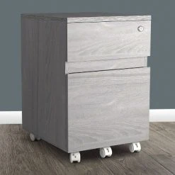 Rolling 2 Drawer Vertical File Cabinet With Lock And Storage Gray - Techni Mobili -Living Spaces Store GUEST c504e594 637e 487d 995a 03c2b2e66150