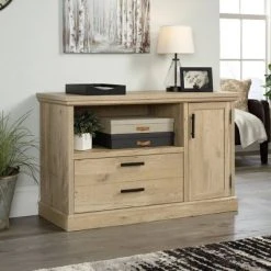Aspen Post Lateral File Cabinet Credenza Prime Oak - Sauder