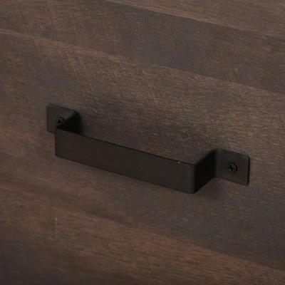 Vinsetto Office File Cabinet W/ 2 Large Drawers And Adjustable Metal Hanging Bars For A4 Letter And Legal Sized Files, Storage Organizer, Brown/Black 6 Vinsetto Office File Cabinet W/ 2 Large Drawers And Adjustable Metal Hanging Bars For A4 Letter And Legal Sized Files, Storage Organizer, Brown/Black - Image 4